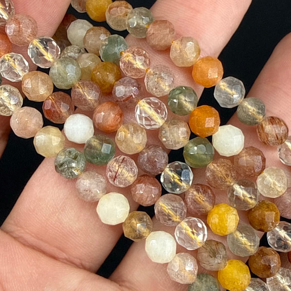 Rutil Kuvars Mix Faset 6mm