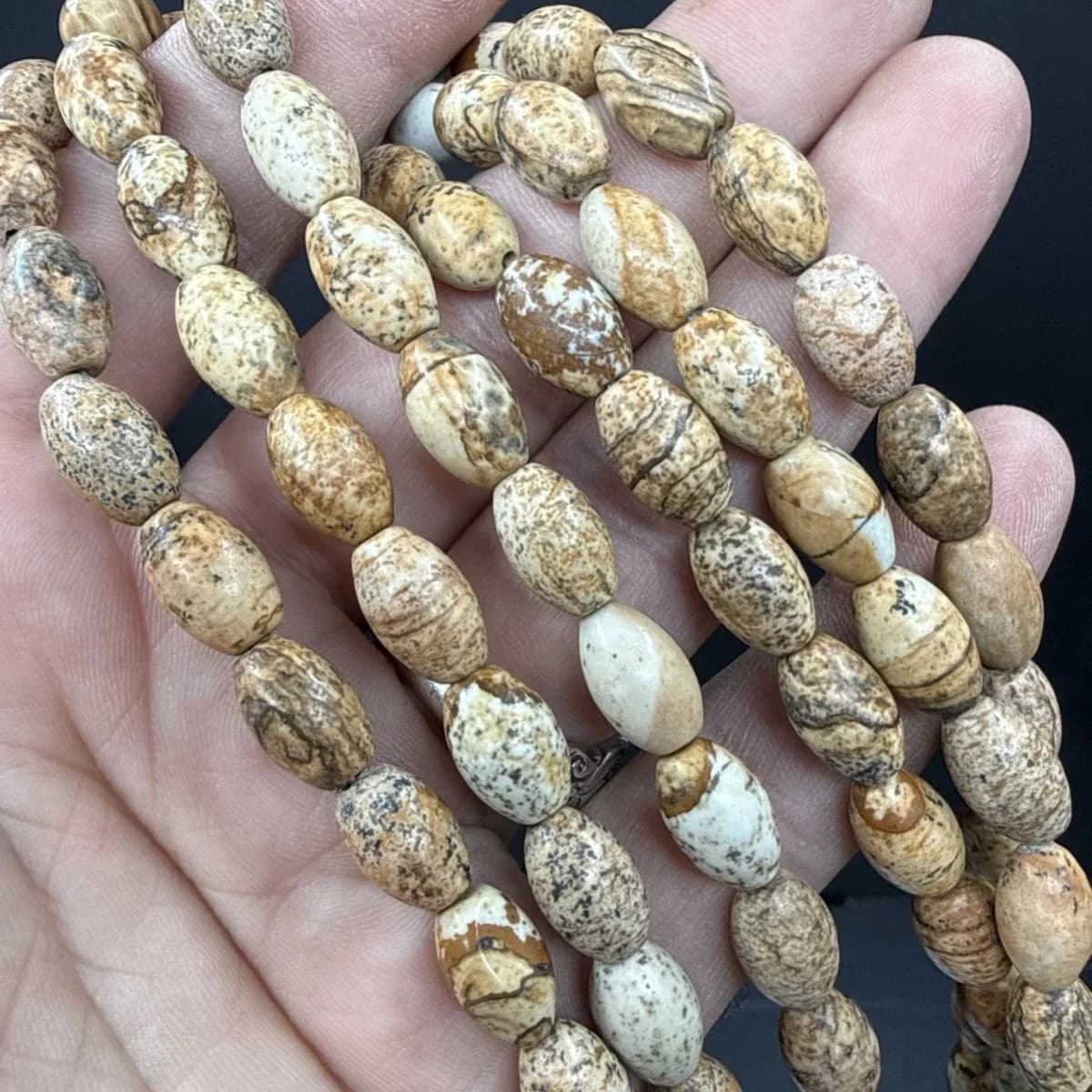 Jasper Arpa Dizi 12x8 mm