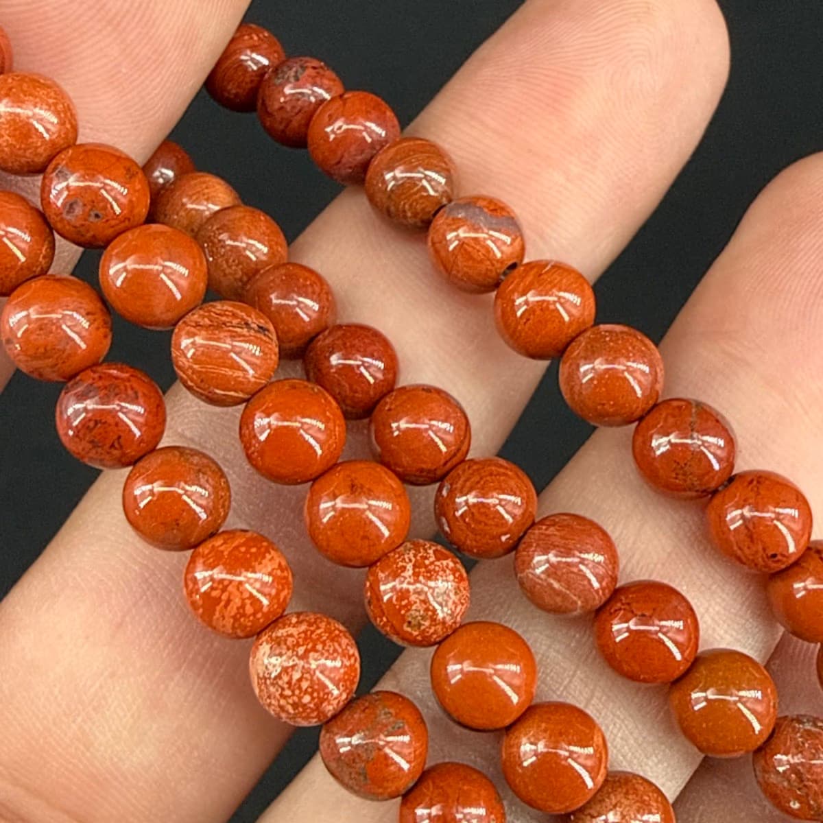 Jasper Kırmızı Dizi 6mm