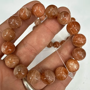 Arusha Güneş Taşı Bileklik 12mm - Orijinal Şifalı Kristal - Görsel 1