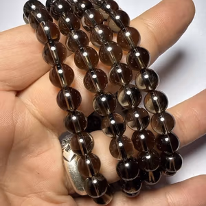 Dumanlı Kuvars Bileklik 8 mm - Orijinal Şifalı Kristal - Görsel 1