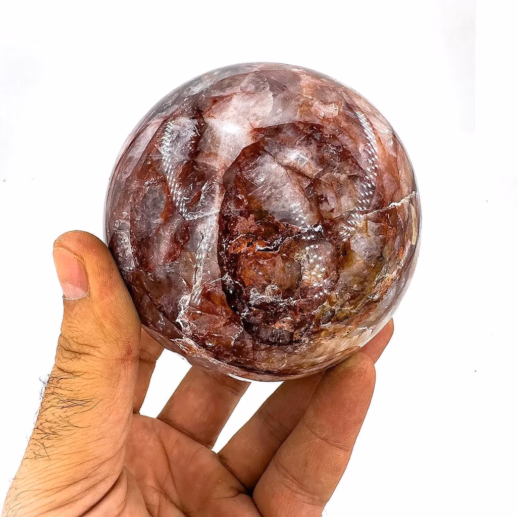 Hematoid Kuvars Küre İncele ve Satın Al Hematoid Kuvars Küre - Orijinal Doğal Taş ve Şifa Kristali Görsel 1