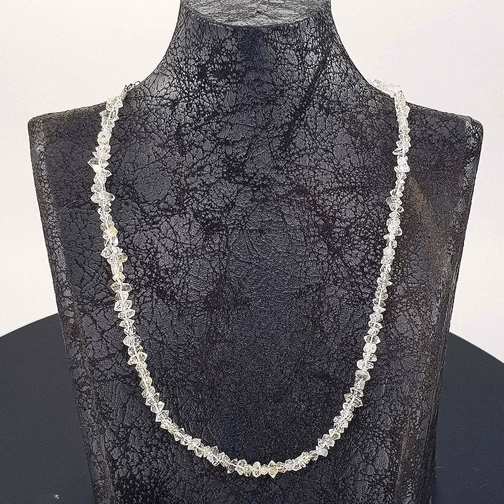 Herkimer Kuvars Çift Uçlu Doğal Kolye (Gümüş) İncele ve Satın Al Herkimer Kuvars Çift Uçlu Doğal Kolye (Gümüş) - Orijinal Doğal Taş ve Şifa Kristali Görsel 1