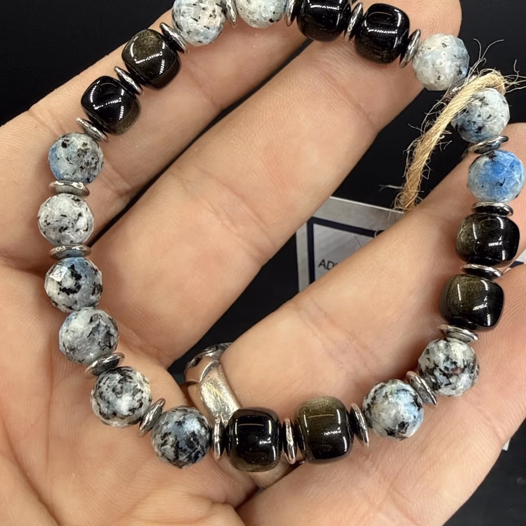 Ketonit / Obsidiyen Faset Bileklik 8mm * İncele ve Satın Al Ketonit / Obsidiyen Faset Bileklik 8mm * - Orijinal Doğal Taş ve Şifa Kristali Görsel 1