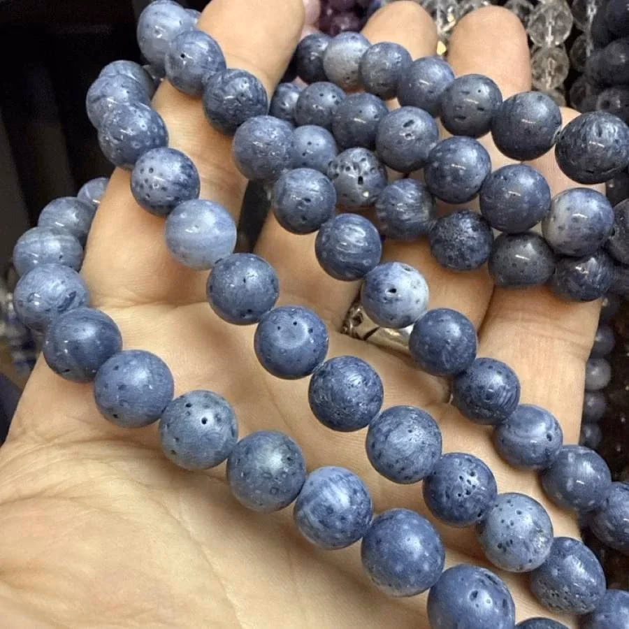 Mavi Mercan Dizi 10 mm İncele ve Satın Al Mavi Mercan Dizi 10 mm - Orijinal Doğal Taş ve Şifa Kristali Görsel 1