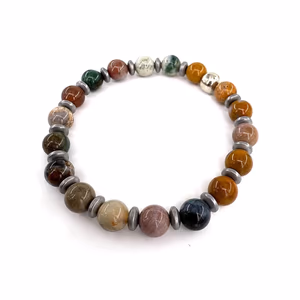 Ocean Jasper Bileklik 8mm - Orijinal Şifalı Kristal - Görsel 1