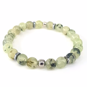 Prehnite Bileklik 8mm - Orijinal Şifalı Kristal - Görsel 1