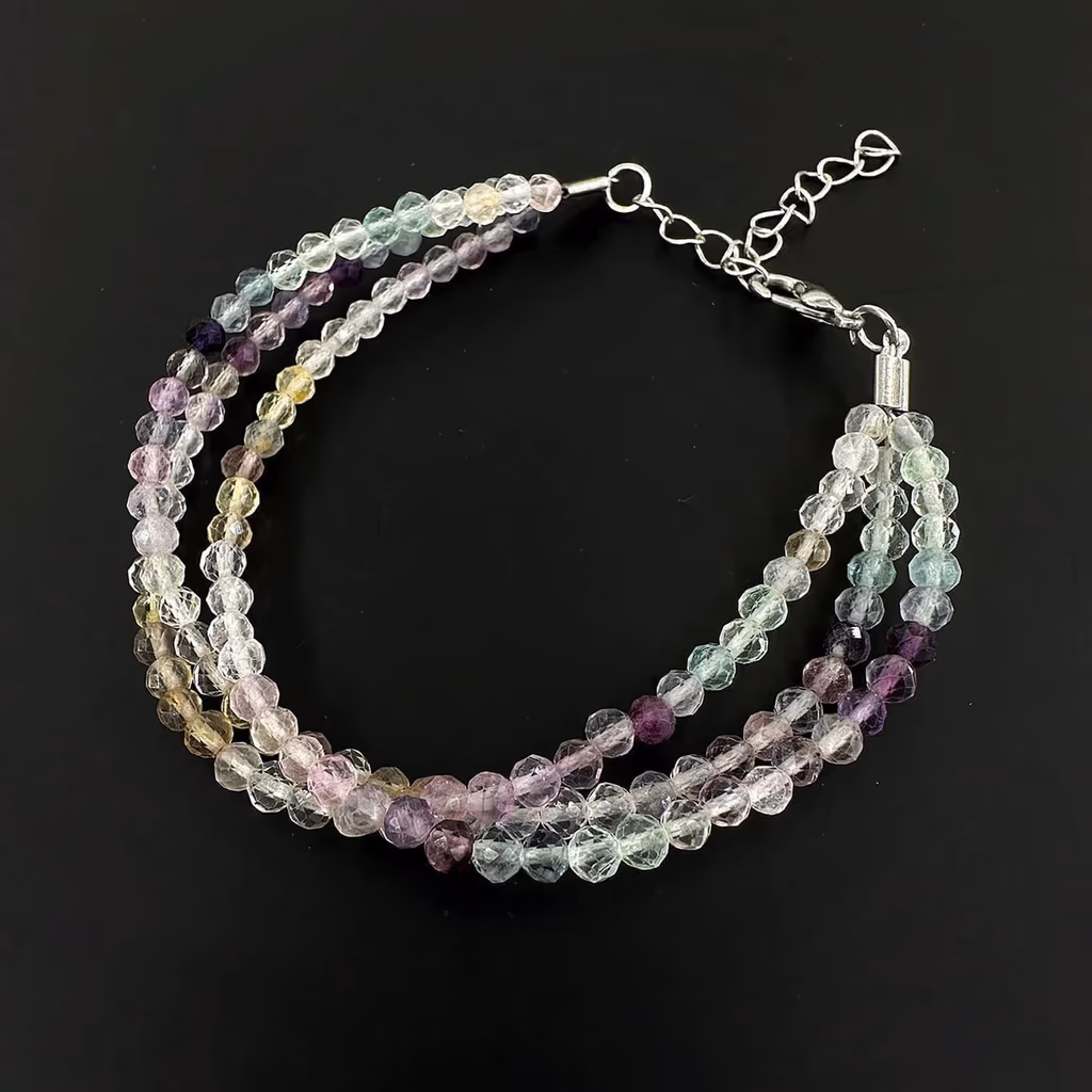 Rainbow Florit Bileklik 3mm İncele ve Satın Al Rainbow Florit Bileklik 3mm - Orijinal Doğal Taş ve Şifa Kristali Görsel 1