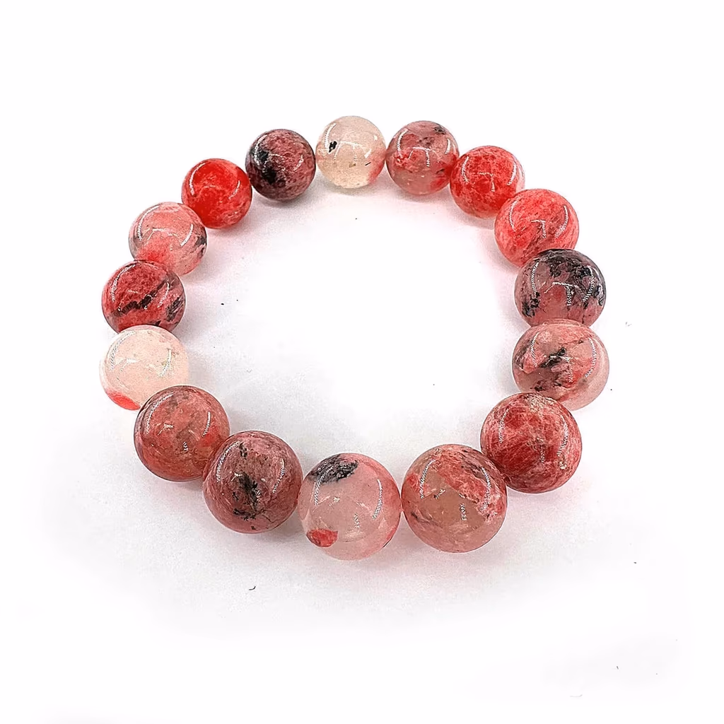 Sakura Rodonit Bileklik 6A 12mm İncele ve Satın Al Sakura Rodonit Bileklik 6A 12mm - Orijinal Doğal Taş ve Şifa Kristali Görsel 1