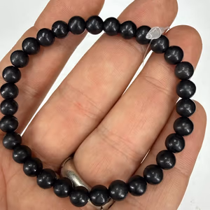Şungit Bileklik 6mm - Orijinal Şifalı Kristal - Görsel 1