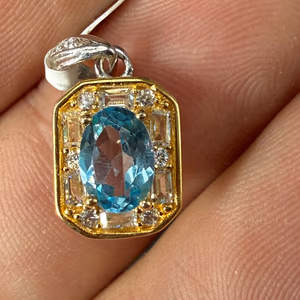 Topaz Kolye Ucu Gümüş AAA - Orijinal Şifalı Kristal - Görsel 2