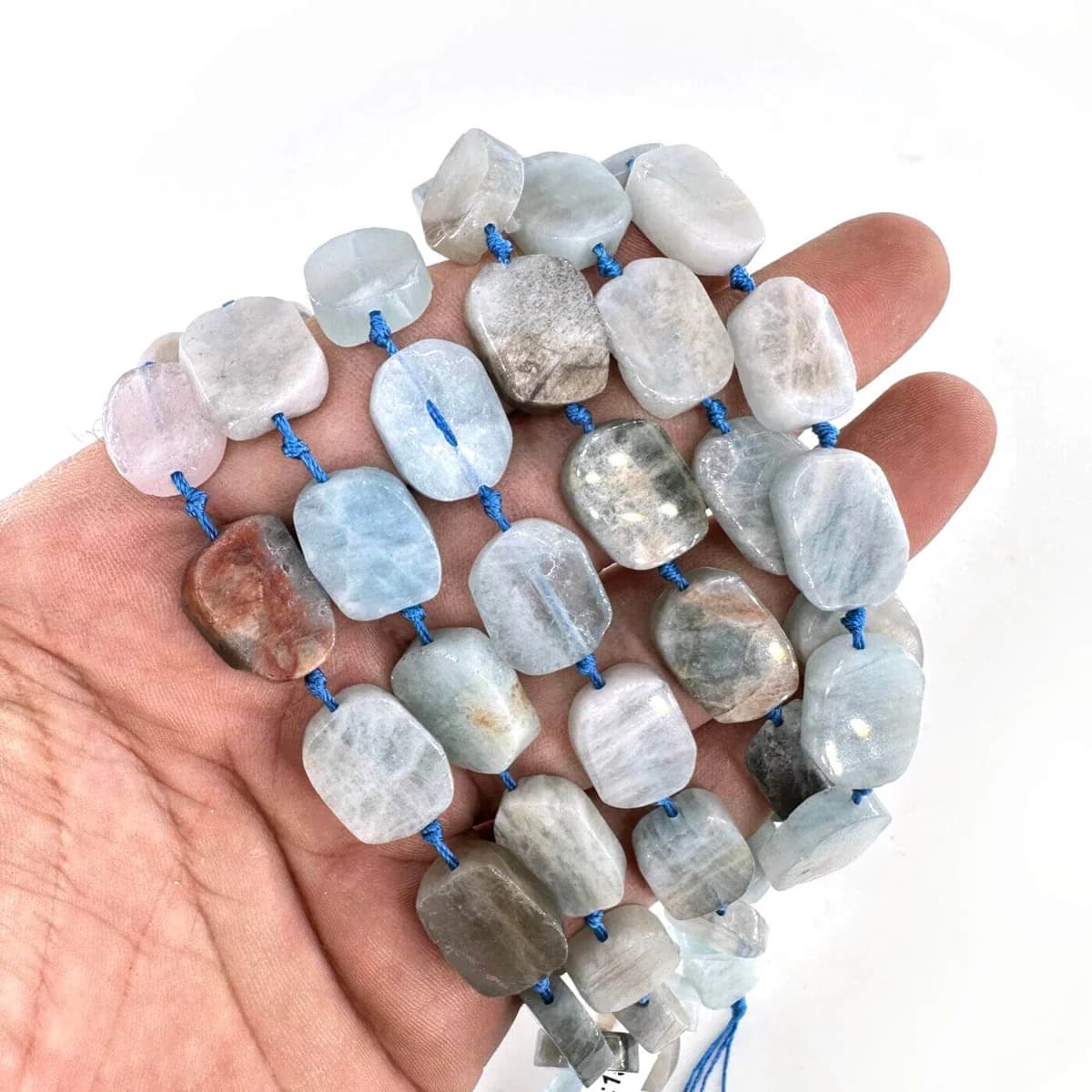 Akuamarin Dizi 15x12x5mm - Orijinal Şifalı Kristal - Görsel 1