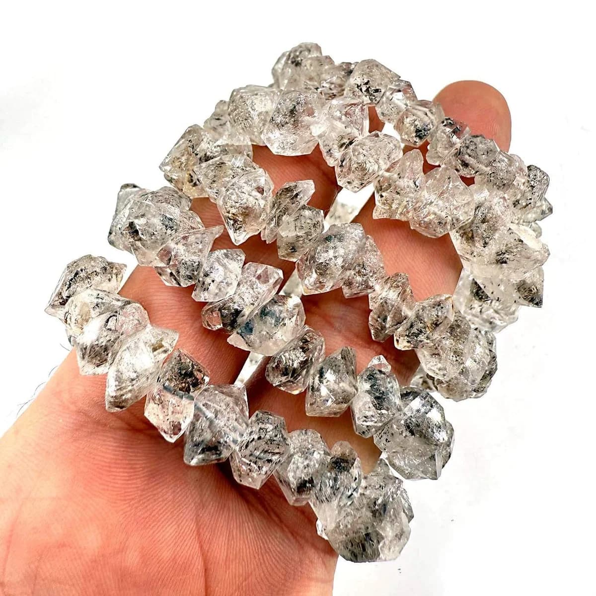 Herkimer Bileklik A+ - Orijinal Şifalı Kristal - Görsel 1