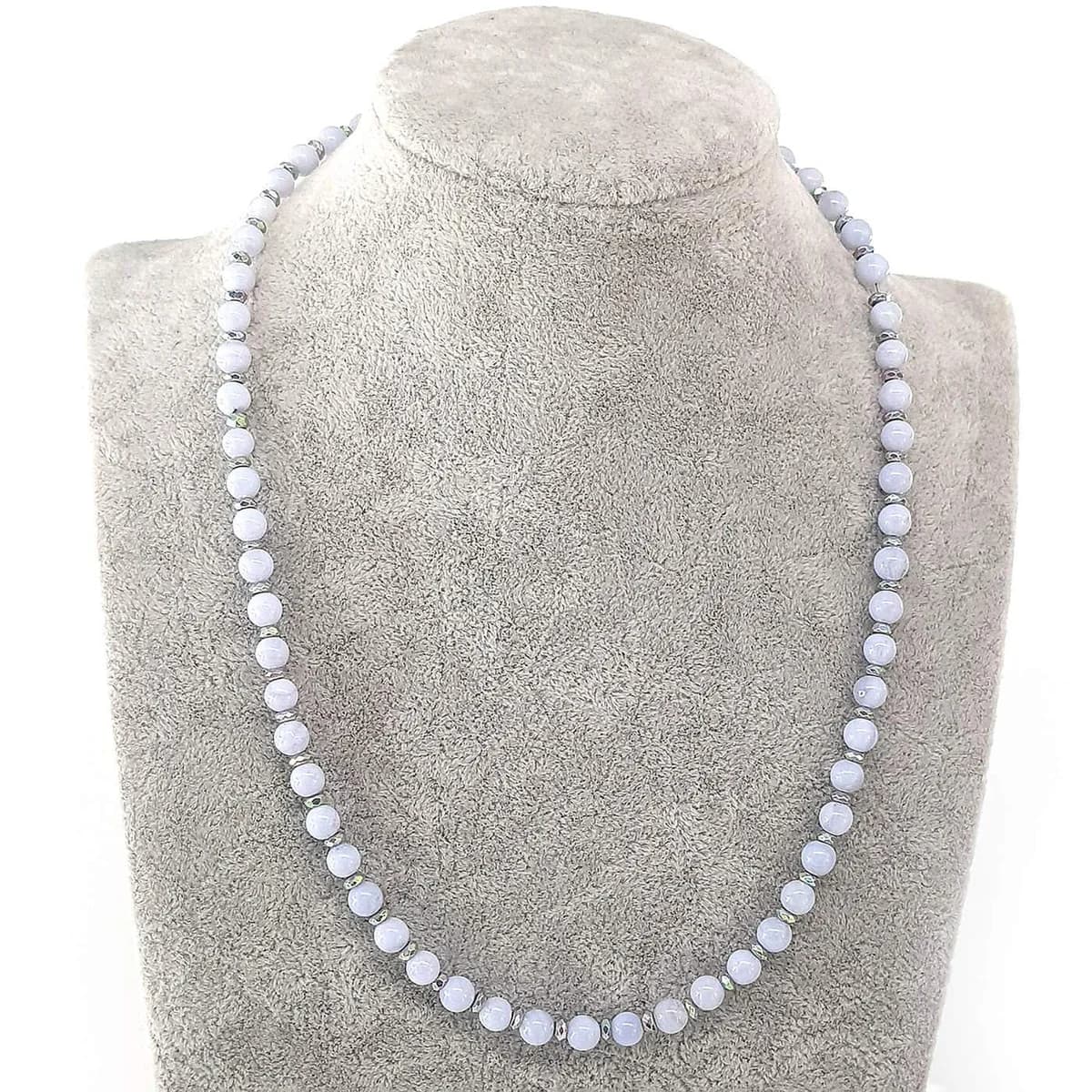 Anjelit Kolye 6mm - Orijinal Şifalı Kristal - Görsel 1