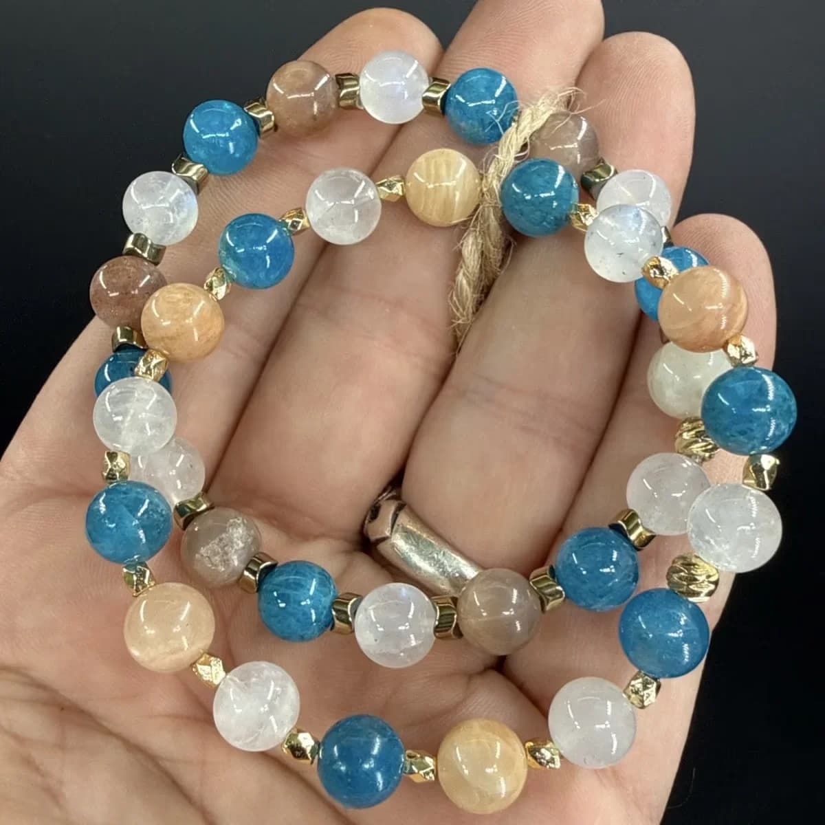 Aytaşı / Güneştaşı / Blue Apatit Bileklik 8mm
