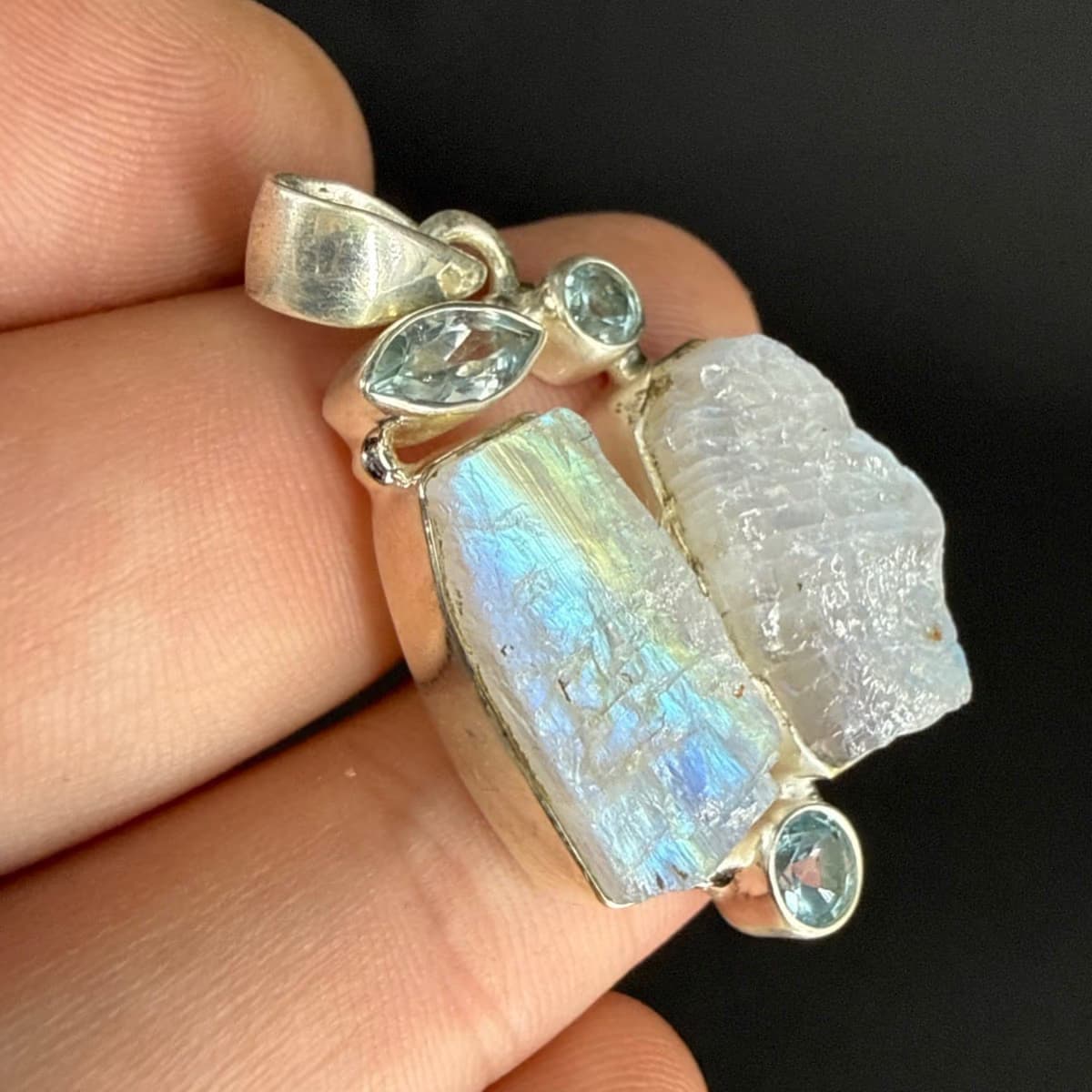 Aytaşı / Topaz Kolye Ucu Gümüş