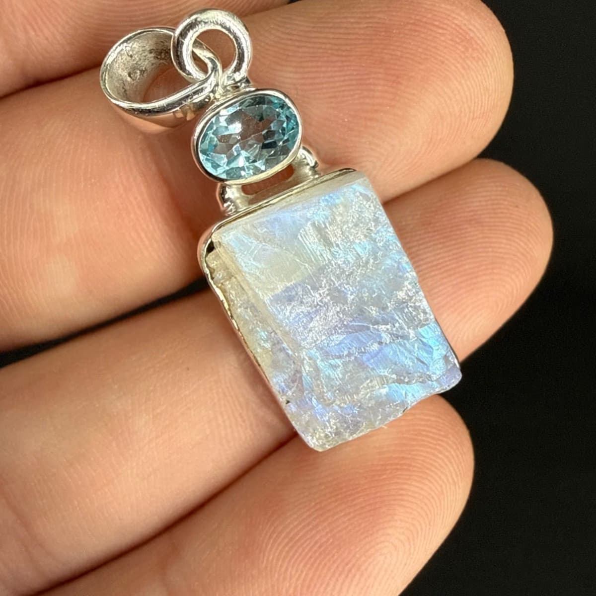 Aytaşı / Topaz Kolye Ucu Gümüş