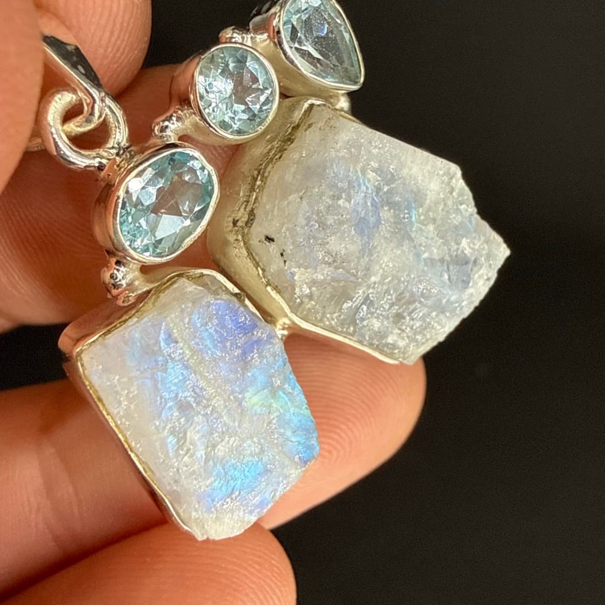 Aytaşı / Topaz Kolye Ucu Gümüş