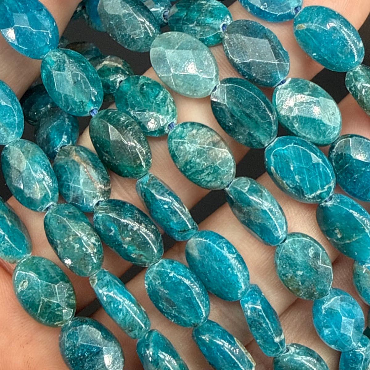 Blue Apatit Dizi Kabaşon Faset 10x8