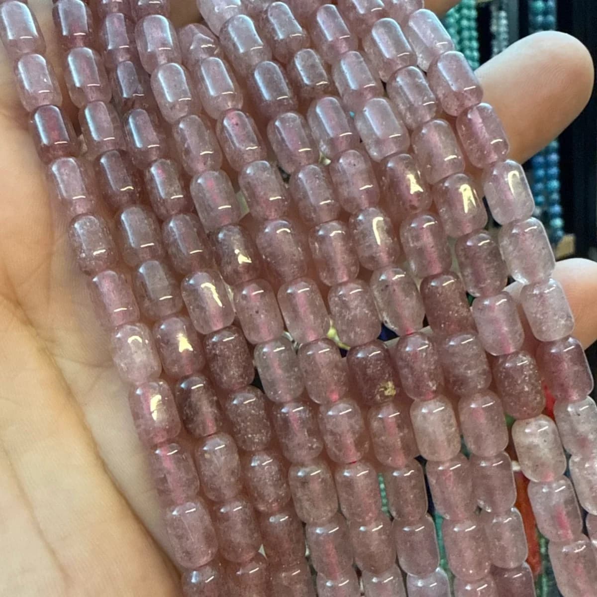 Çilek Kuvars Kapsül Dizi 6x9 mm