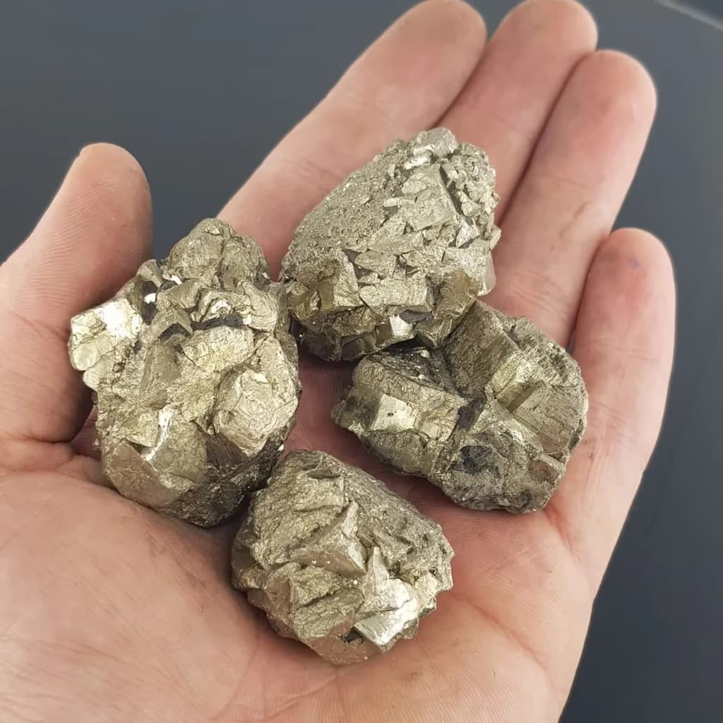 Disko Topu Pirit Ham Taş - Orijinal Doğal Taş ve Şifa Kristali Görsel 1