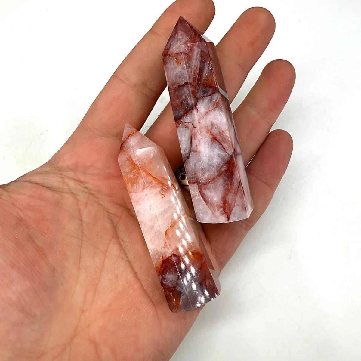 Hematoid Kuvars Obelisk - Orijinal Şifalı Kristal - Görsel 1