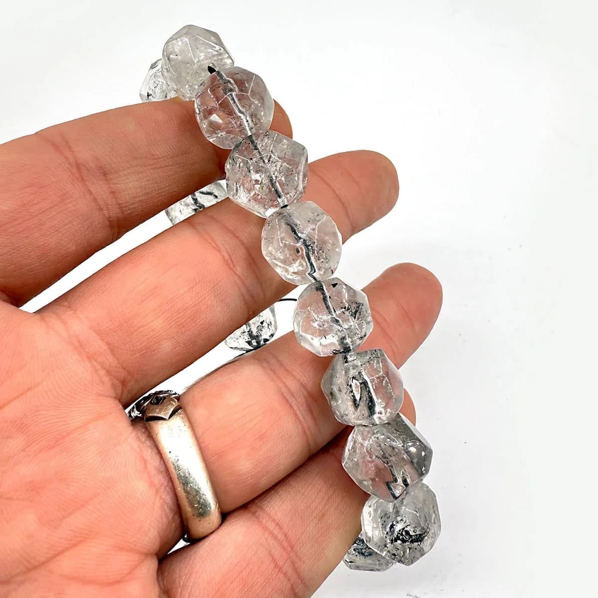 Herkimer Bileklik A+ - Orijinal Şifalı Kristal - Görsel 1