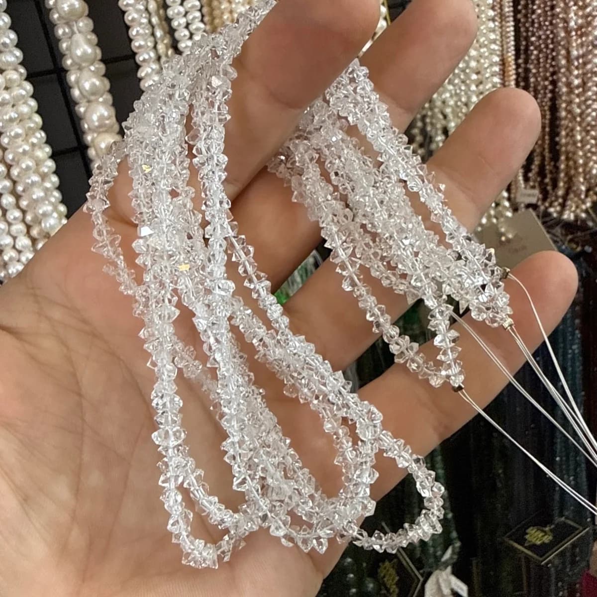 Herkimer Elmas Dizi AAA - Orijinal Şifalı Kristal - Görsel 1