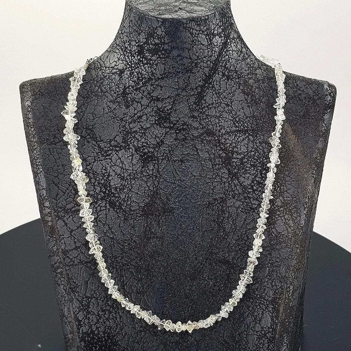 Herkimer Kuvars Çift Uçlu Doğal Kolye (Gümüş)