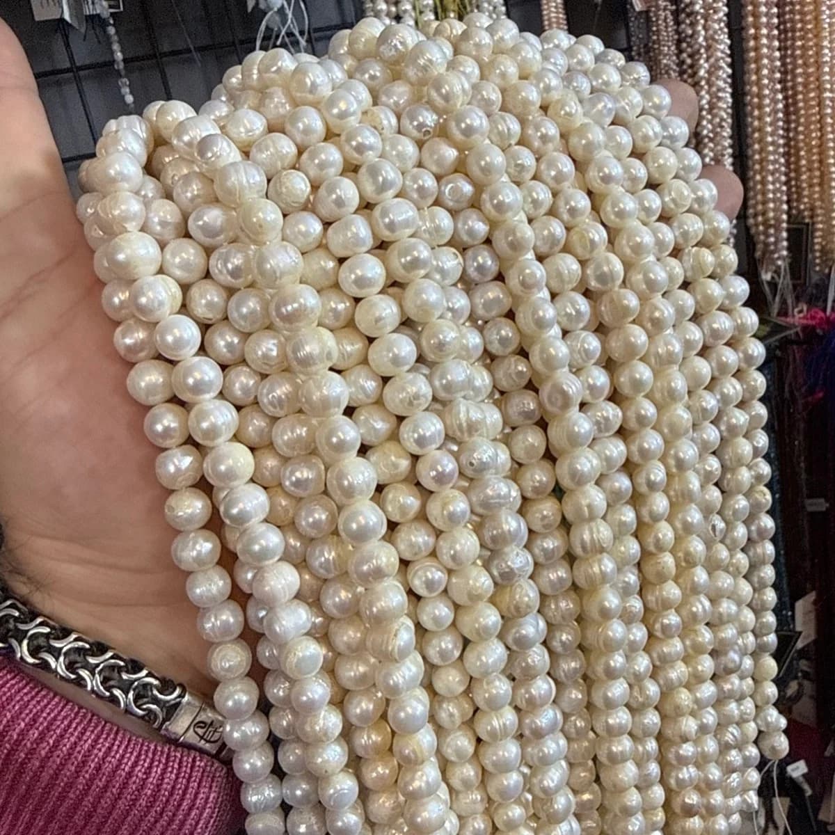 İnci Dizi 8 mm Orijinal Kristal Detay Görseli 2