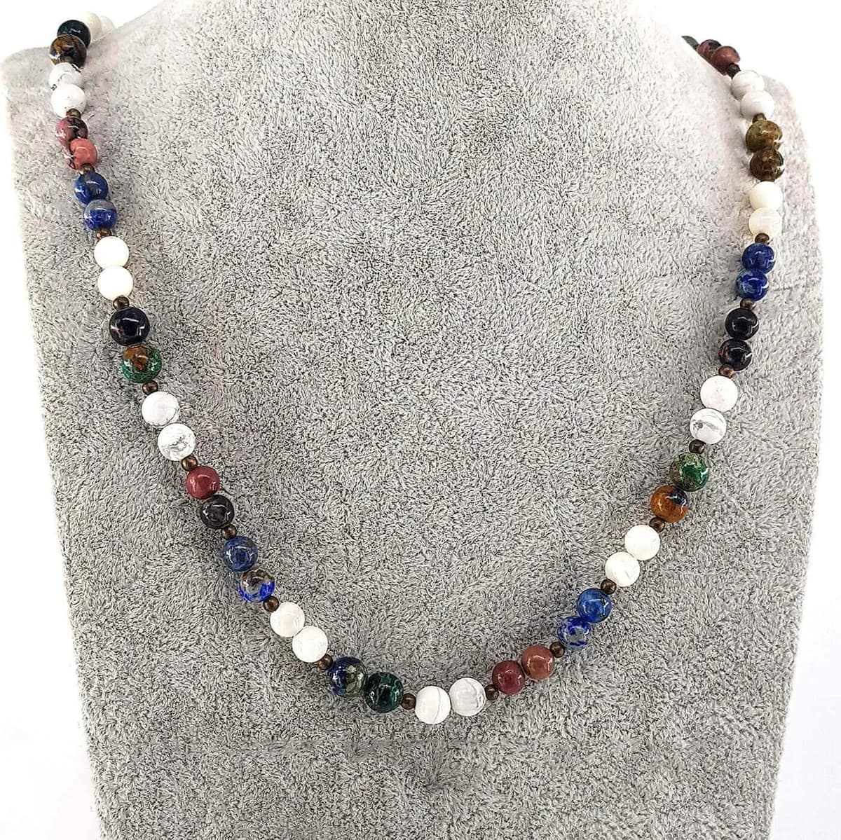 Mix Şifa Kolyesi 6mm - Orijinal Şifalı Kristal - Görsel 1
