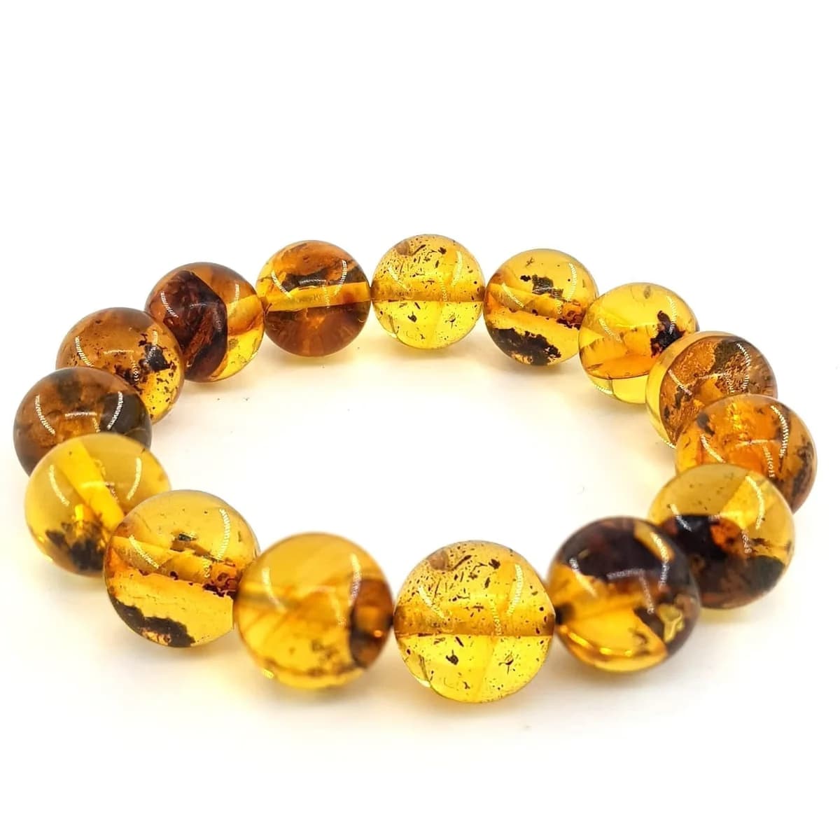 Kehribar Bileklik 14mm