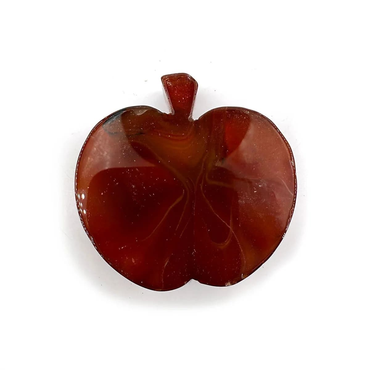 Kırmızı Akik Apple Obje - Orijinal Şifalı Kristal - Görsel 1