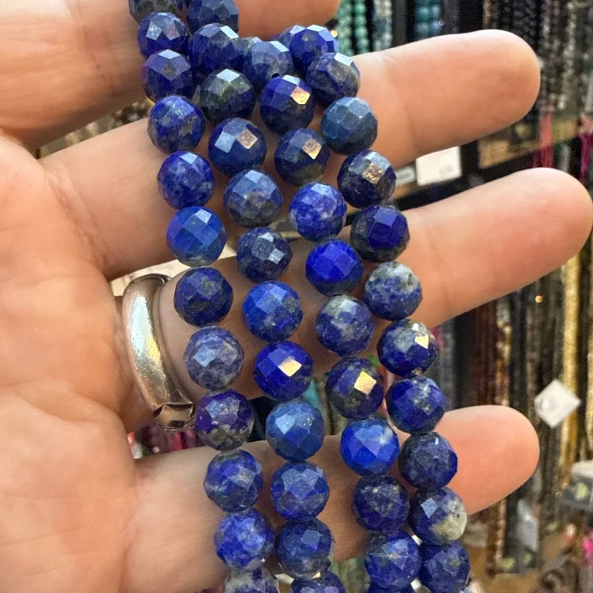 Lapis Lazuli Faset Dizi 6 mm