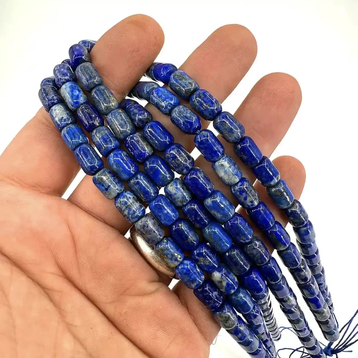 Lapis Lazuli Kapsül Dizi 6x9mm - Orijinal Şifalı Kristal - Görsel 1
