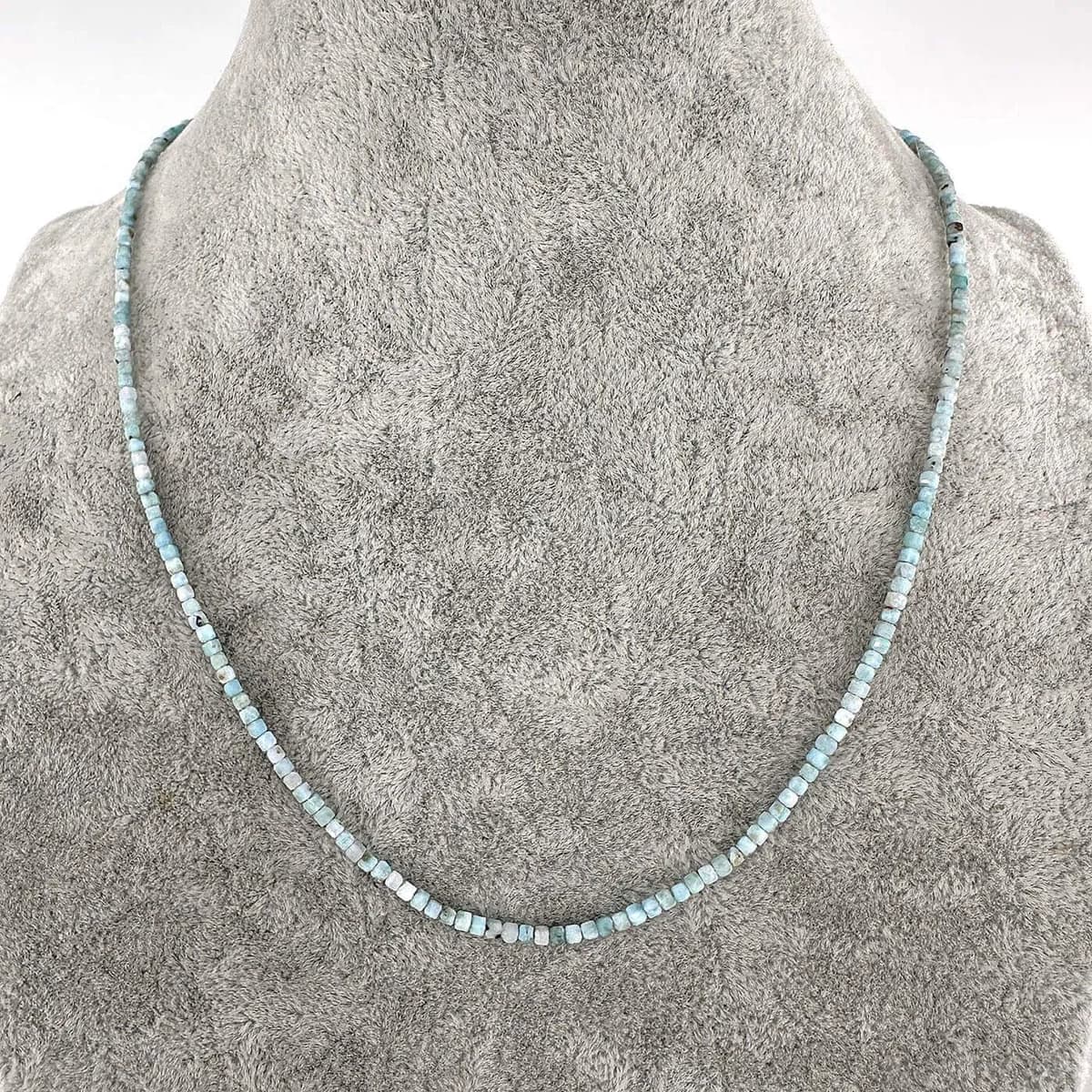 Larimar Kolye 2mm Gümüş