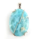 Larimar Kolye Ucu (Gümüş) Orijinal Kristal Detay Görseli 1