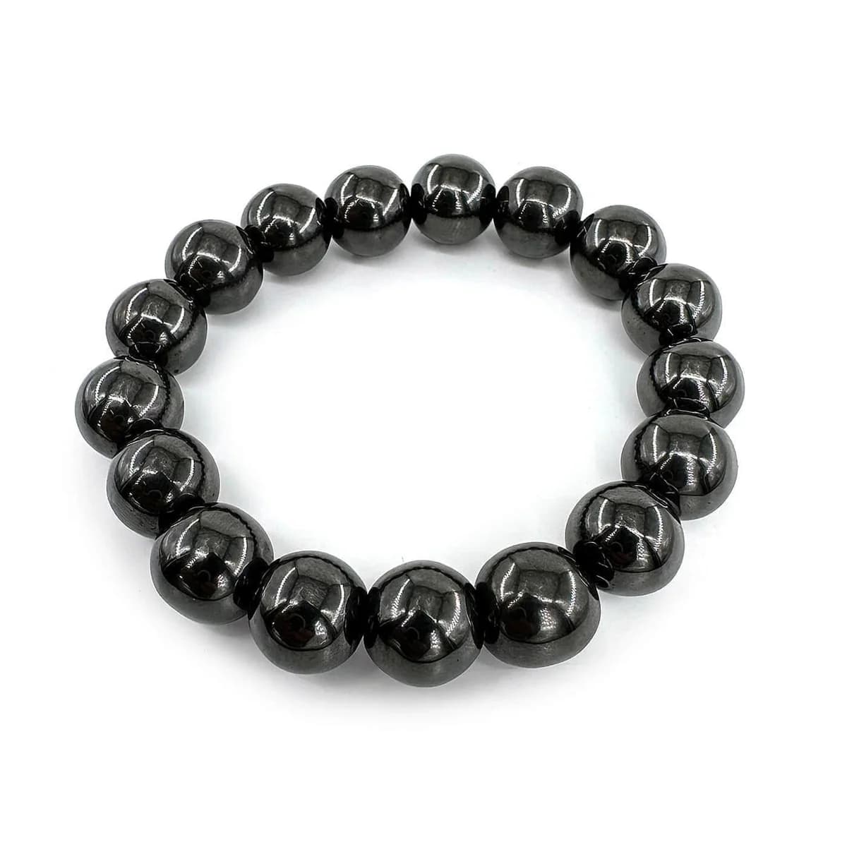 Manyetit Bileklik 12mm - Orijinal Şifalı Kristal - Görsel 1