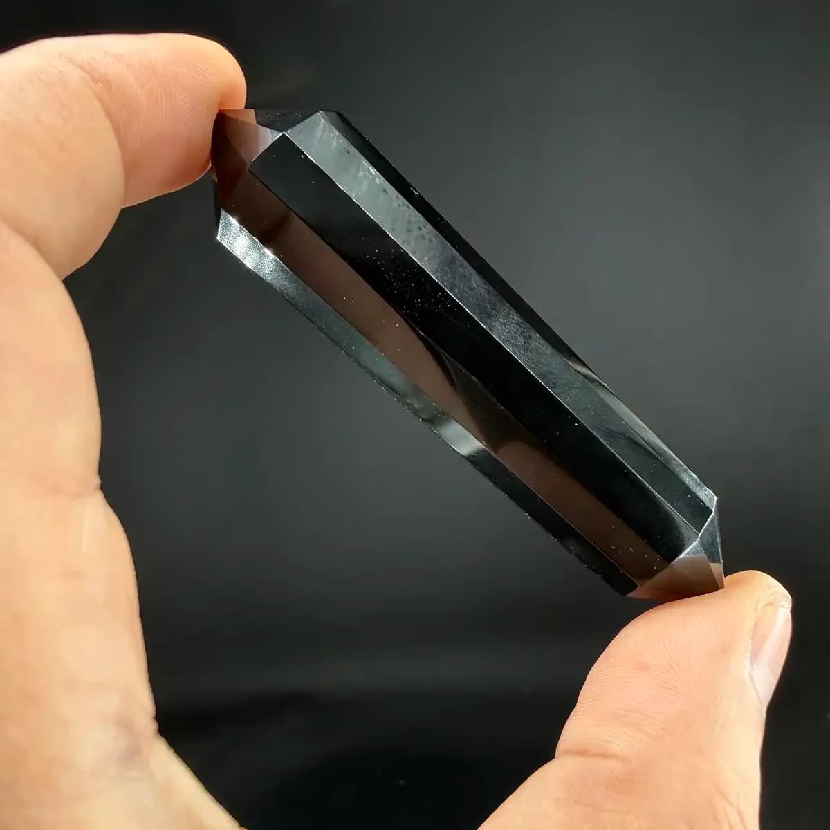 Obsidiyen Vogel Kristali 12 Faset 8cm