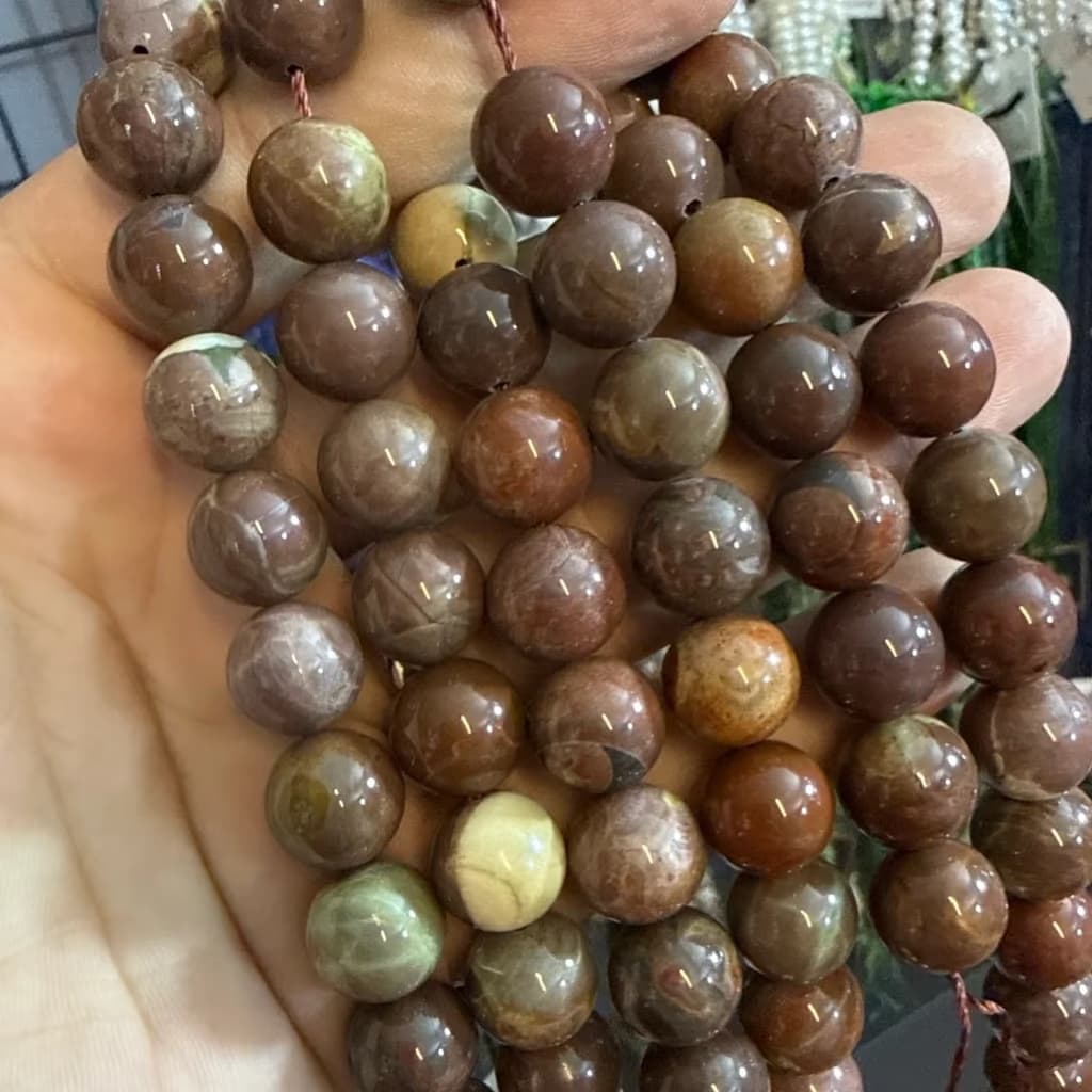 Okyanus Jasper Dizi 12 mm - Orijinal Doğal Taş ve Şifa Kristali Görsel 1