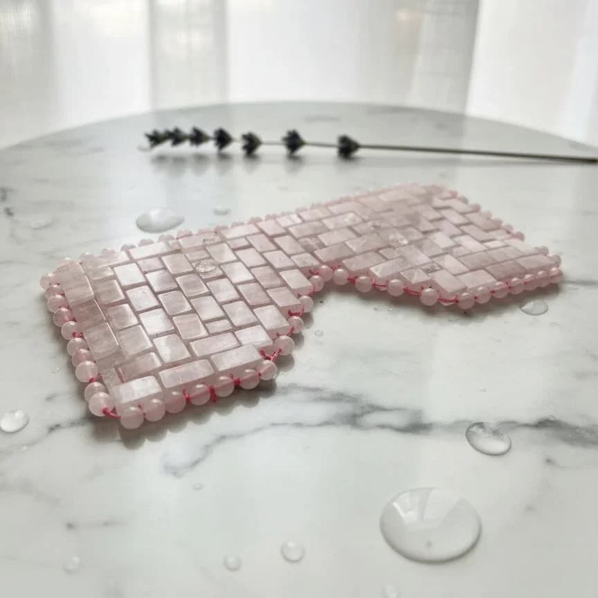 Pembe Kuvars Doğaltaş Yüz Maskesi