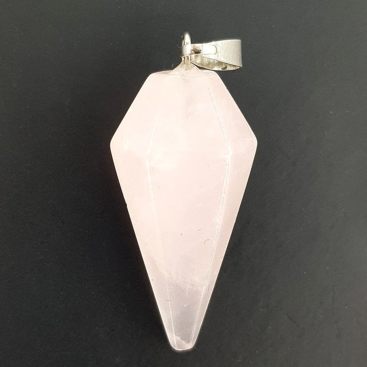 Pembe Kuvars Kolye Ucu / Pandül
