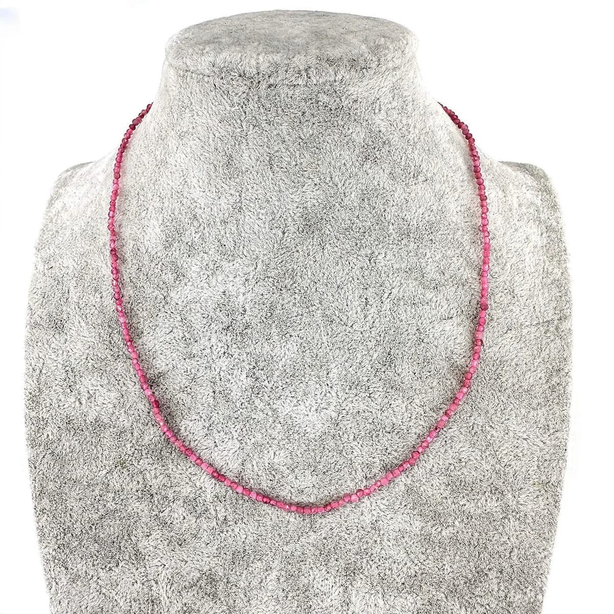 Pembe Turmalin Kolye 2mm Gümüş