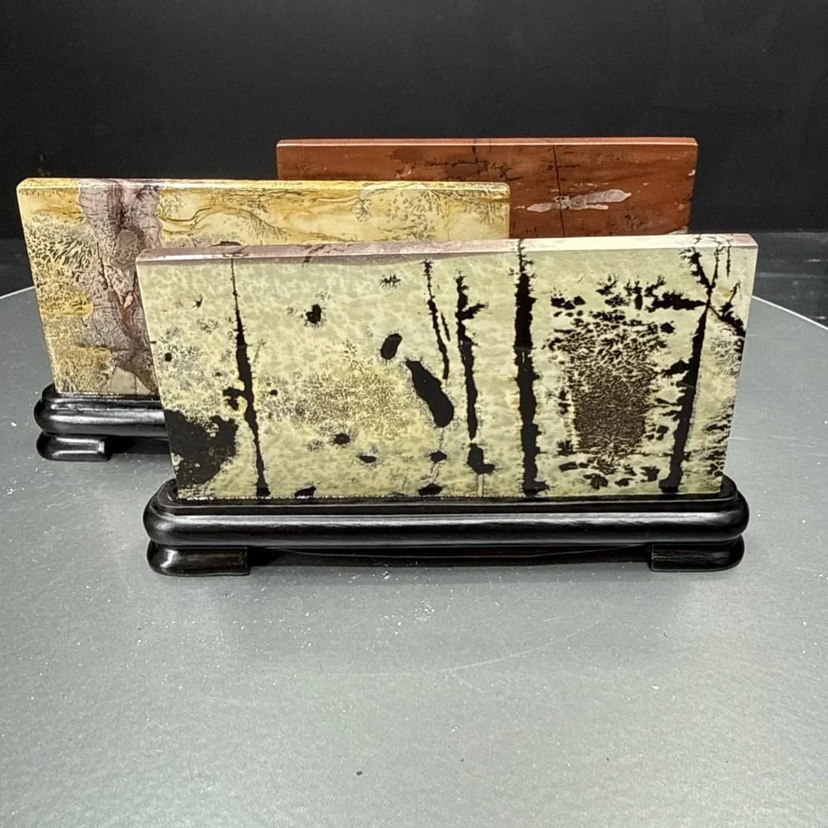 Picture Jasper Obje Ahşap Standlı Kare