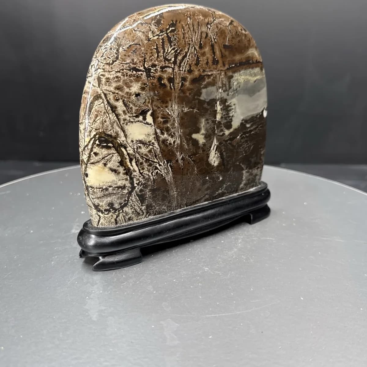 Picture Jasper Obje Ahşap Standlı