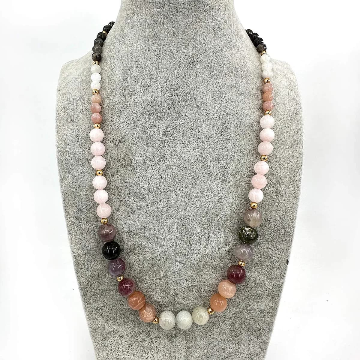 Pirit, Aytaşı, Pembe Kuvars, Turmalin Kolye