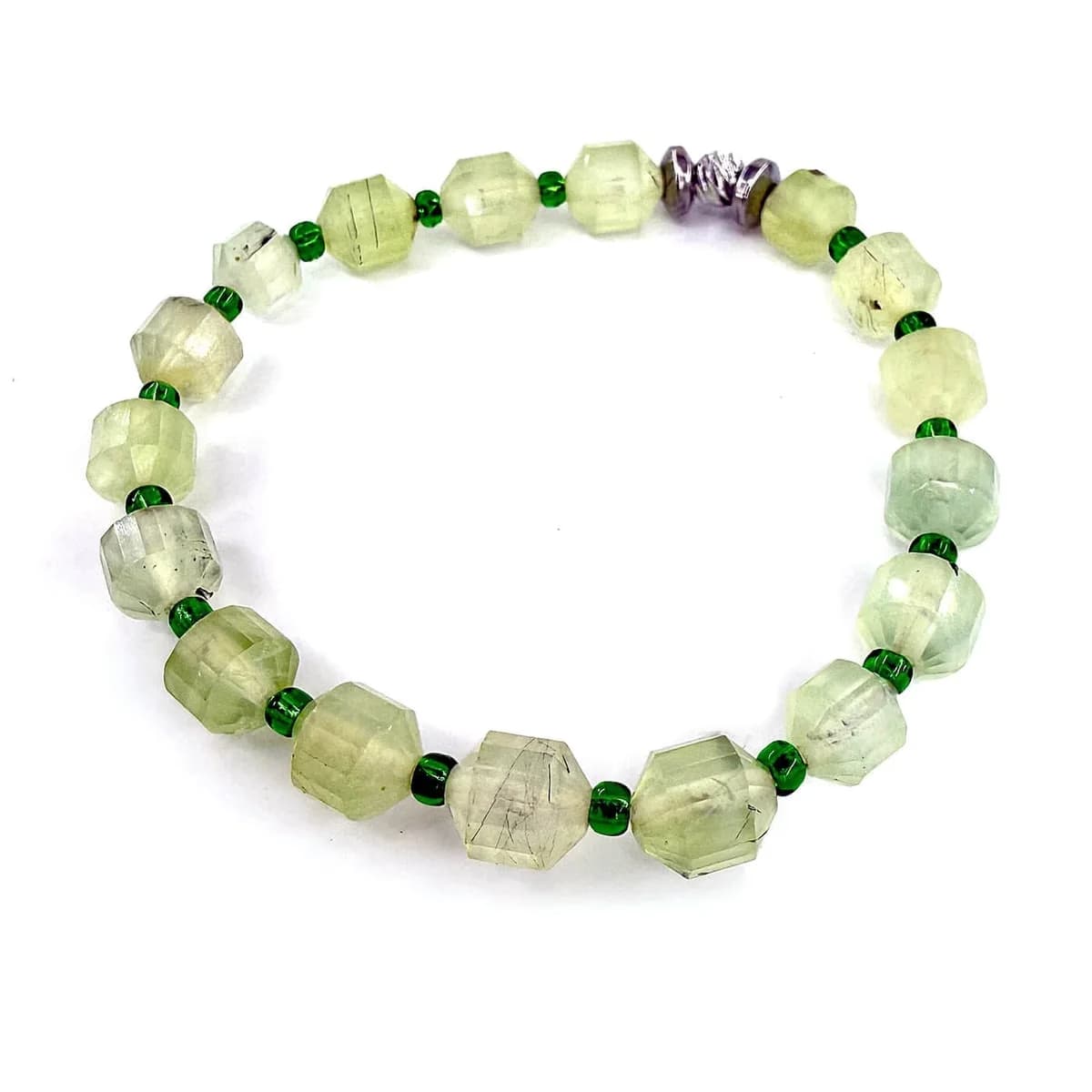 Prehnite Doğaltaş Bileklik Faset 8mm