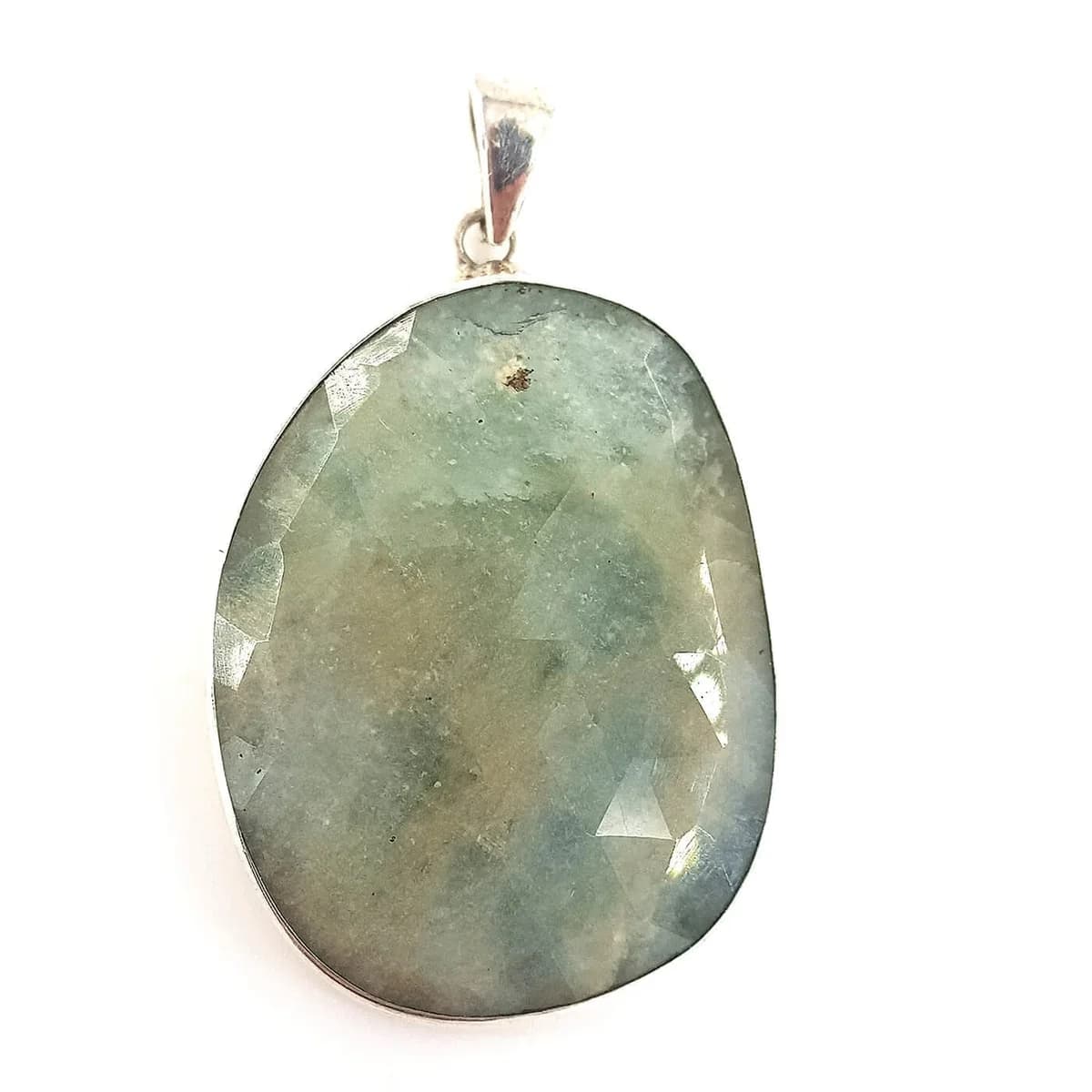 Prehnite Kolye Ucu (Gümüş)