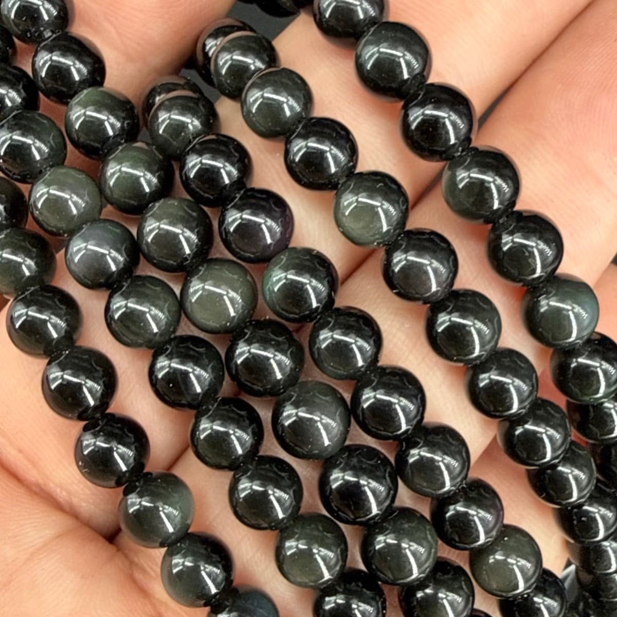 Rainbow Obsidiyen Dizi 6mm