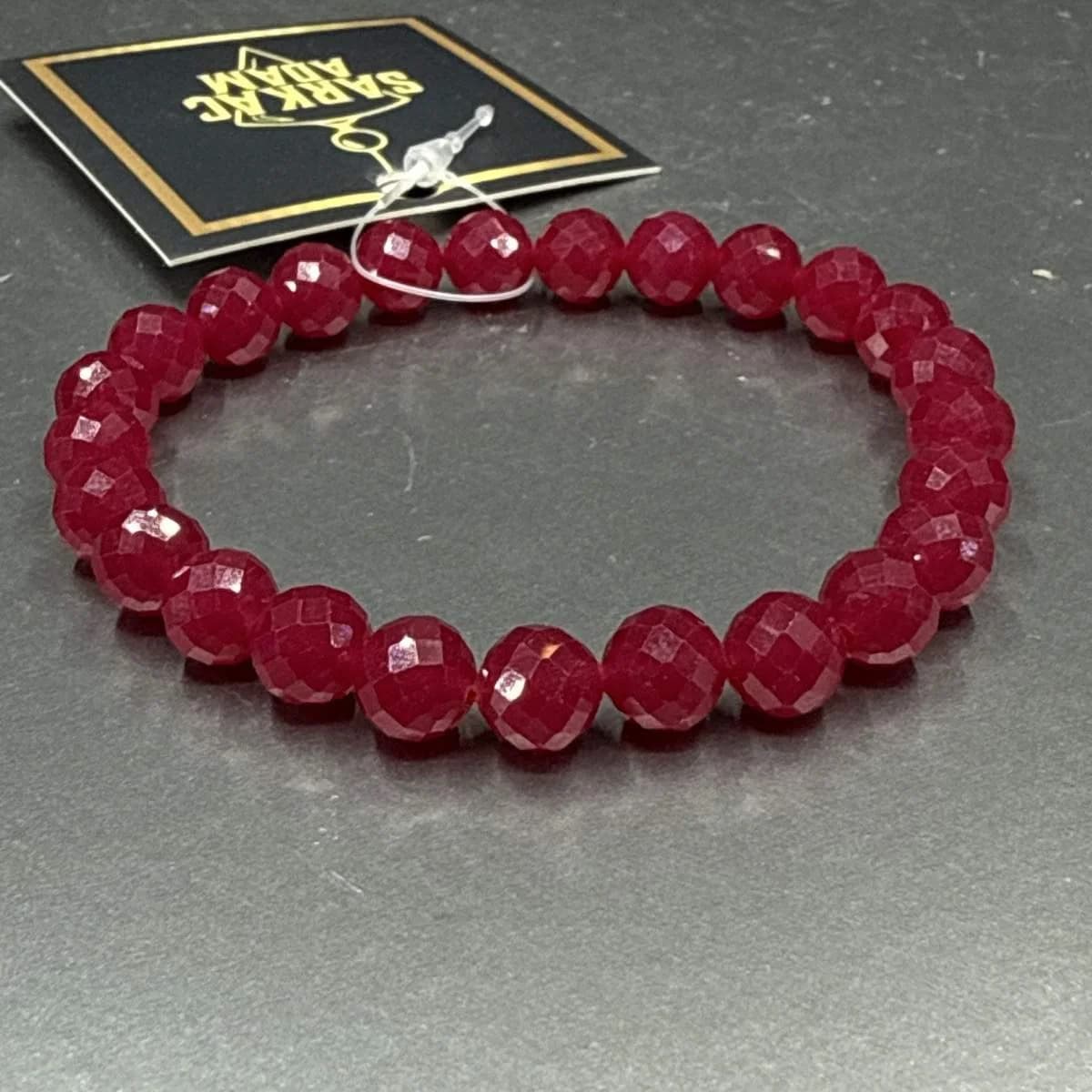 Rubylite Bileklik Faset 8 mm